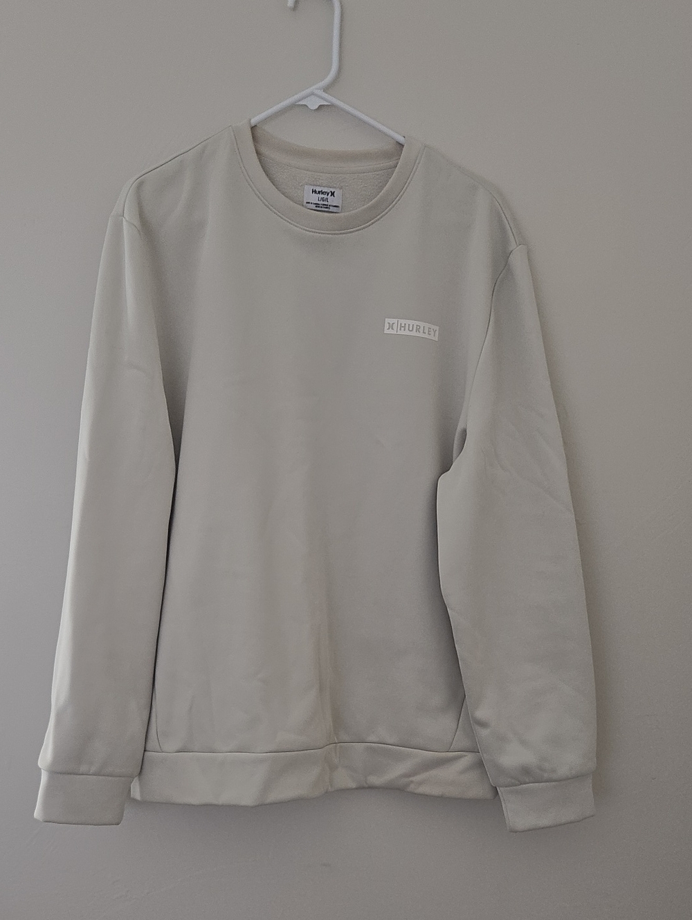 Hurley Men's Crewneck Sweater in Light Tan